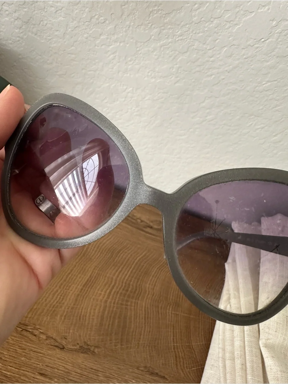 Prada Women's Oversized Butterfly Sunglasses - Gray Frame with Gradient Lenses
